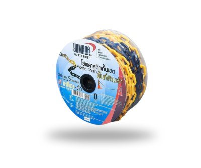 โซ่พลาสติกกั้นเขตเหลือง-ดำ 6MM x 25M