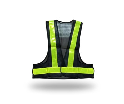 เสื้อจราจรสะท้อนแสง ผ้าตะข่าย ทรงวี รุ่น CG-001