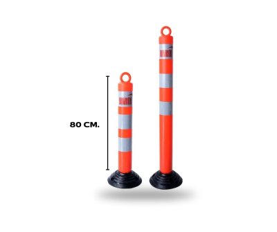 เสาจราจรล้มลุก ขนาด 80cm.