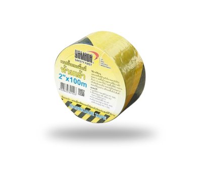เทปยูโรกั้นเขต เหลือง-ดำ 2”x100M