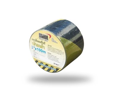 เทปยูโรกั้นเขต เหลือง-ดำ 3”x100M