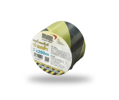 เทปยูโรกั้นเขต เหลือง-ดำ 3"x200M YAMADA