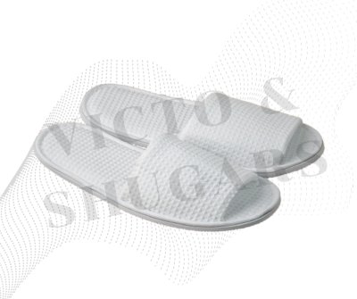 รองเท้าสลิปเปอร์ผ้าวาฟเฟิล พื้น EVA (Waffle Cotton Slipper)