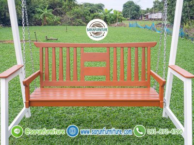 ชิงช้าไม้เต็งโครงเหล็ก ชิงช้าไม้เต็งโครงเหล็ก