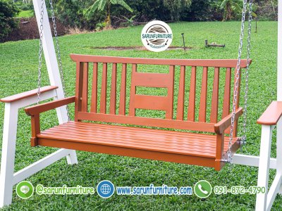 ชิงช้าไม้เต็งโครงเหล็ก ชิงช้าไม้เต็งโครงเหล็ก