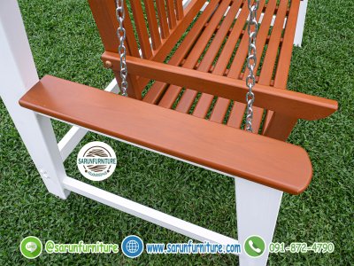 ชิงช้าไม้เต็งโครงเหล็ก ชิงช้าไม้เต็งโครงเหล็ก