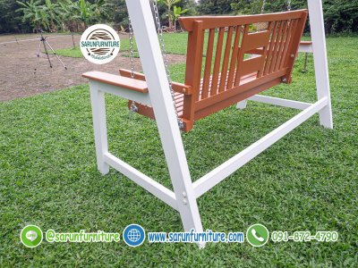 ชิงช้าไม้เต็งโครงเหล็ก ชิงช้าไม้เต็งโครงเหล็ก