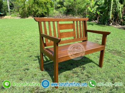 เก้าอี้สนามไม้เต็ง ม้านั่งยาวในสวน เก้าอี้สนามไม้เต็ง ม้านั่งยาวในสวน