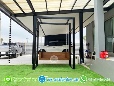 ซุ้มชิงช้าเหล็กทรงเหลี่ยมโมเดิร์นลอฟท์