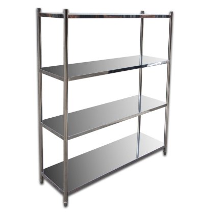 4 Tier Stainless Steel Flat Shelf