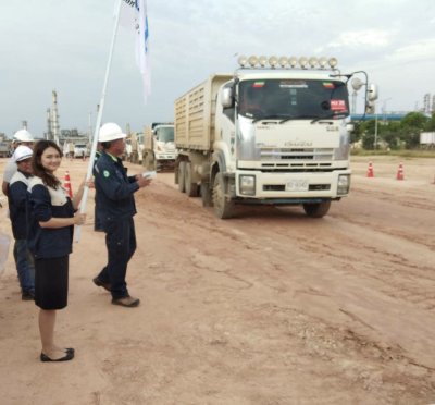 พิธีเปิดโครงการ "รถบรรทุกดิน ขับขี่ปลอดภัย ห่วงใยเพื่อนร่วมทาง"
