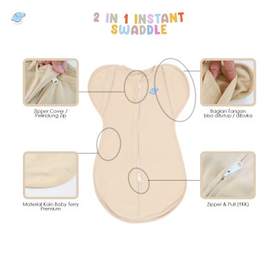 Elephas 2 in 1 Instant Swaddle