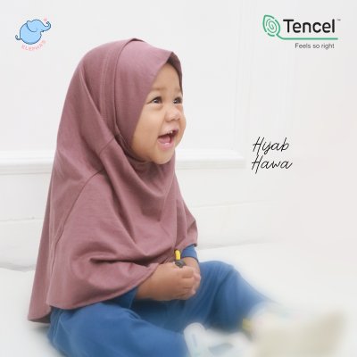 Elephas Hijab Tencel Anak Usia 1-6 Tahun Anti UV, Lembut, Adem dan Ringan