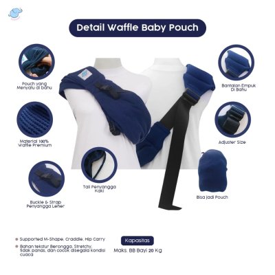 Elephas Waffle Baby Pouch