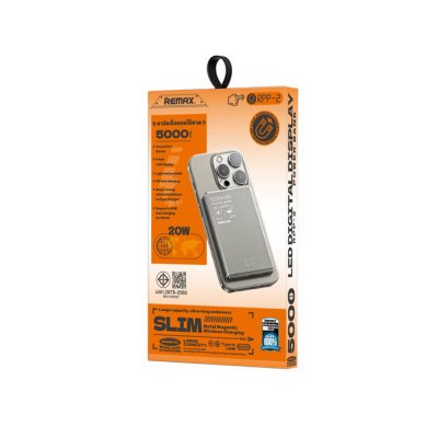 Power Bank 5000mAh (RPP-2,Gray,N) Wireless - แบตสำรอง REMAX