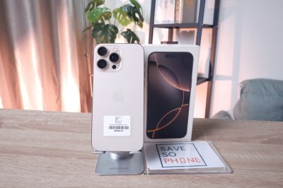 iPhone 16 Promax 256GB สี Desert Titanium  เครื่องสวย ราคาเพียง 32,900.- มีประกันร้าน 60 วัน