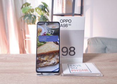 Oppo A98 5G  8+256GB สี Blue เครื่องสวย ราคาเพียง 4,990.- มีประกันร้าน 60 วัน