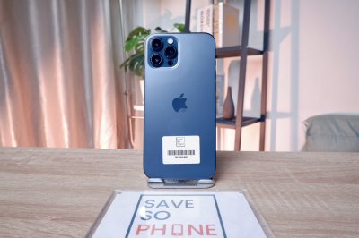 iPhone 12 Promax 256GB สี Blue เครื่องสวย ราคาเพียง 8,990.- มีประกันร้าน 60วัน