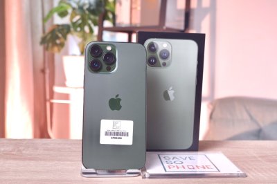 iPhone 13 Promax 128GB สี Green เครื่องสวย ราคาเพียง 14,900.- มีประกันร้าน 60วัน
