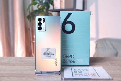 OPPO Reno 6 5G 8+256GB สี Aurora เครื่องสวย ราคาเพียง 1,990.- มีประกันร้าน 60 วัน