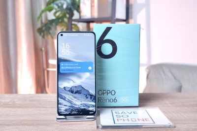 OPPO Reno 6 5G 8+256GB สี Aurora เครื่องสวย ราคาเพียง 1,990.- มีประกันร้าน 60 วัน