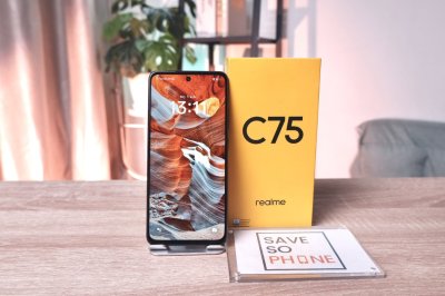 Realme C75 8/128GB สี Black ราคาเพียง 3,790.- มีประกันร้าน 60วัน