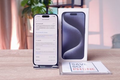 iPhone 15 Pro 128GB สี Blue Titanium เครื่องสวย ราคาเพียง 17,900.- มีประกันร้าน 60วัน