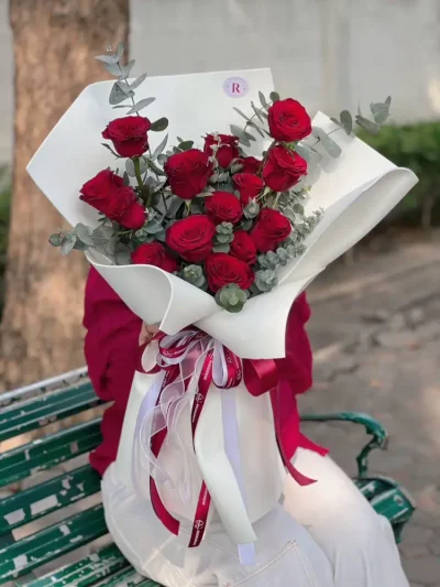 ช่อดอกกุหลาบแดงสวยๆ FW068