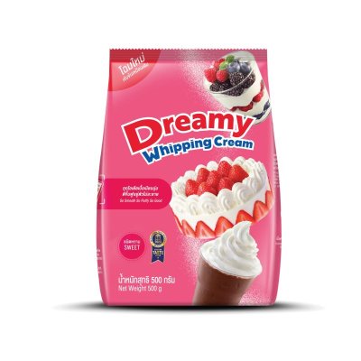 Dreamy วิปปิ้งครีมมิกซ์ 500g. รสหวาน (ถุงสีชมพู)