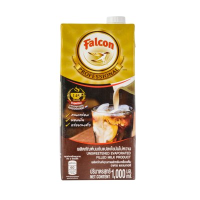 ยกลังสุดคุ้ม 12 กล่อง/ลัง Falcon Professional นมข้นจืด สูตรเข้มข้น กล่อง 1,000 มล.