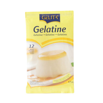 Gelita เจลาตินแผ่น 20g. (12แผ่น/ซอง)