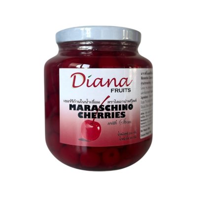 Diana Fruits เชอร์รี่ในน้ำเชื่อม (มีก้าน) ขนาดจุใจ 2 กิโลกรัม