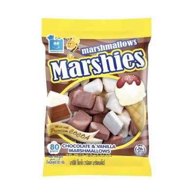 Marshies มาร์ชเมลโลว์ ช็อกโกแลต-วานิลลา 80g.