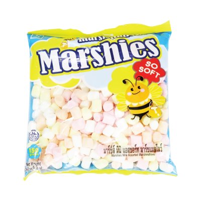Marshies มาร์ชเมลโลว์ เม็ดเล็ก 150g. คละสี