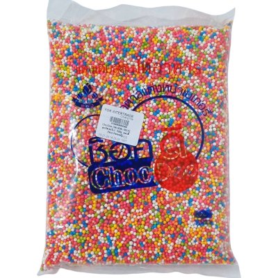 ChocDee (06-SGBL-001A) ลูกปัดเรนโบว์ 500g. คละสี (Non-Pararail)