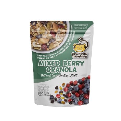 Crunchy Monkey Granola 350g. Mixed Berry