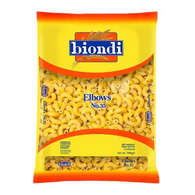 Biondi เส้นมักกะโรนีเอลโบว์ เบอร์ 35  500 g