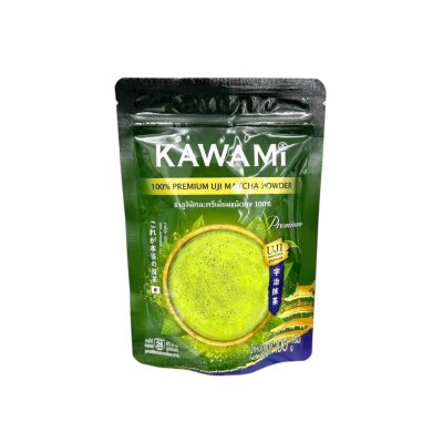 ยกลังสุดคุ้ม 30 ถุง/ลัง KAWAMI อูจิมัทฉะ พรีเมี่ยม 100% 100g.