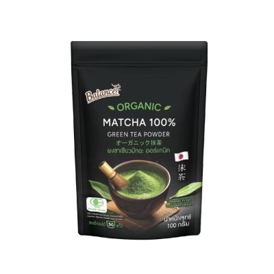 Balance ผงชาเขียวมัทฉะ ออร์แกนิก 100% ขนาด 100g.