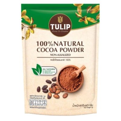 Tulip เนเชอรัลโกโก้พาวเดอร์ ไขมัน 10-12% 440 กรัม