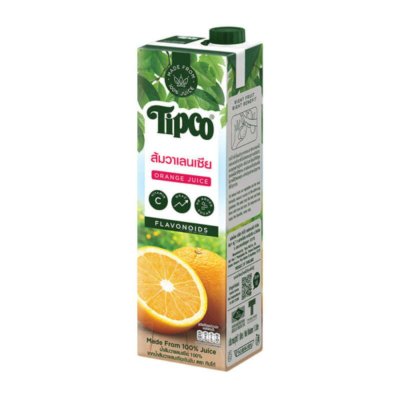 ยกลังสุดคุ้ม 12 กล่อง/ลัง TIPCO น้ำส้มวาเลนเซีย100% 1000 มล.