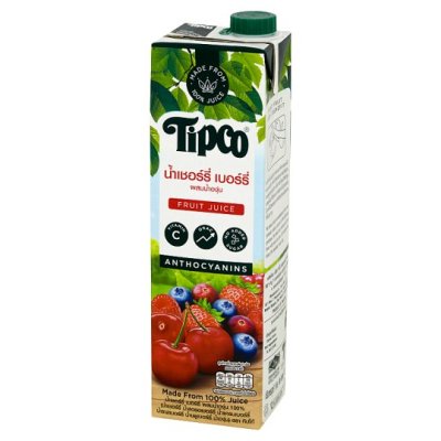 TIPCO น้ำเชอร์รี่/เบอร์รี่100% 1000ml.