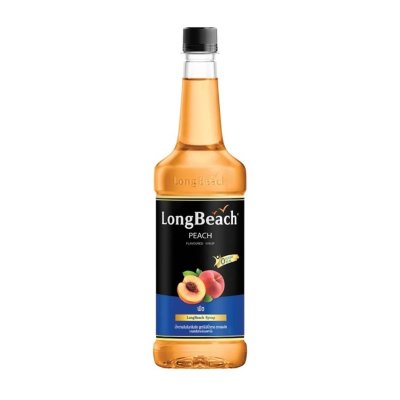 LongBeach ไซรัป 740ml. พีช สูตรไม่มีแคลลอรี่