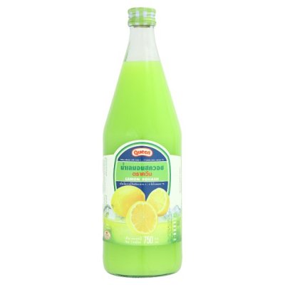 ยกลังสุดคุ้ม 12 ขวด/ลัง Queen น้ำสควอช 750 ml. เลม่อน