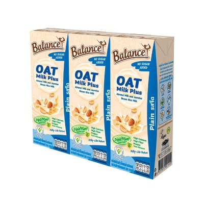 [แพ็ค 3 กล่อง] Balance Oat Milk Plus 180ml. รสจืด