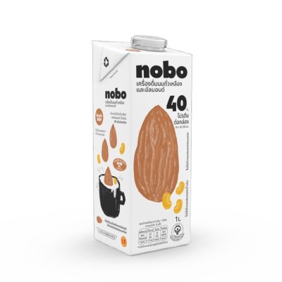 Nobo (โนโบ) นมถั่วเหลืองผสมอัลมอนด์ 1,000 ml.