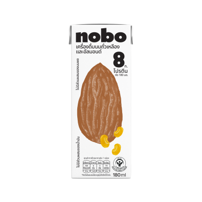 ยกลังสุดคุ้ม 8 แพ็ค/ลัง Nobo นมถั่วเหลือง และ อัลมอนด์ 180ml. (3กล่อง/แพ็ค)
