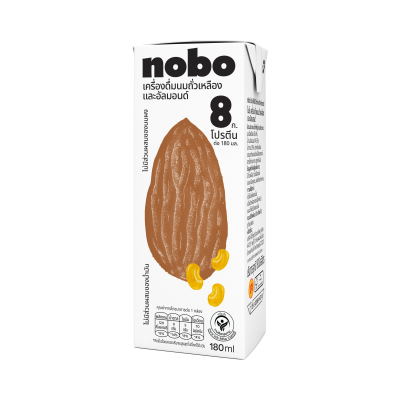 ยกลังสุดคุ้ม 8 แพ็ค/ลัง Nobo นมถั่วเหลือง และ อัลมอนด์ 180ml. (3กล่อง/แพ็ค)
