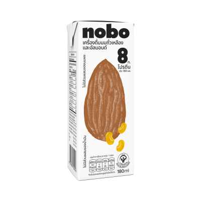 ยกลังสุดคุ้ม 8 แพ็ค/ลัง Nobo นมถั่วเหลือง และ อัลมอนด์ 180ml. (3กล่อง/แพ็ค)