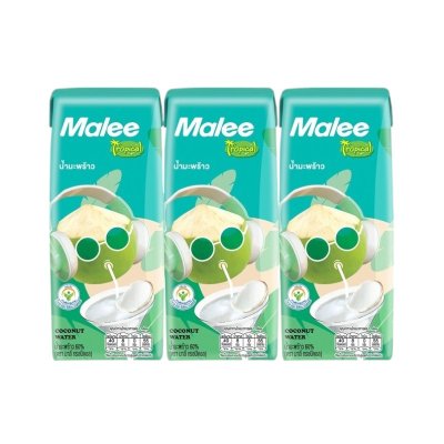 Malee ทรอปิคอลน้ำมะพร้าว 60% 180 ml. (3กล่อง/แพค)